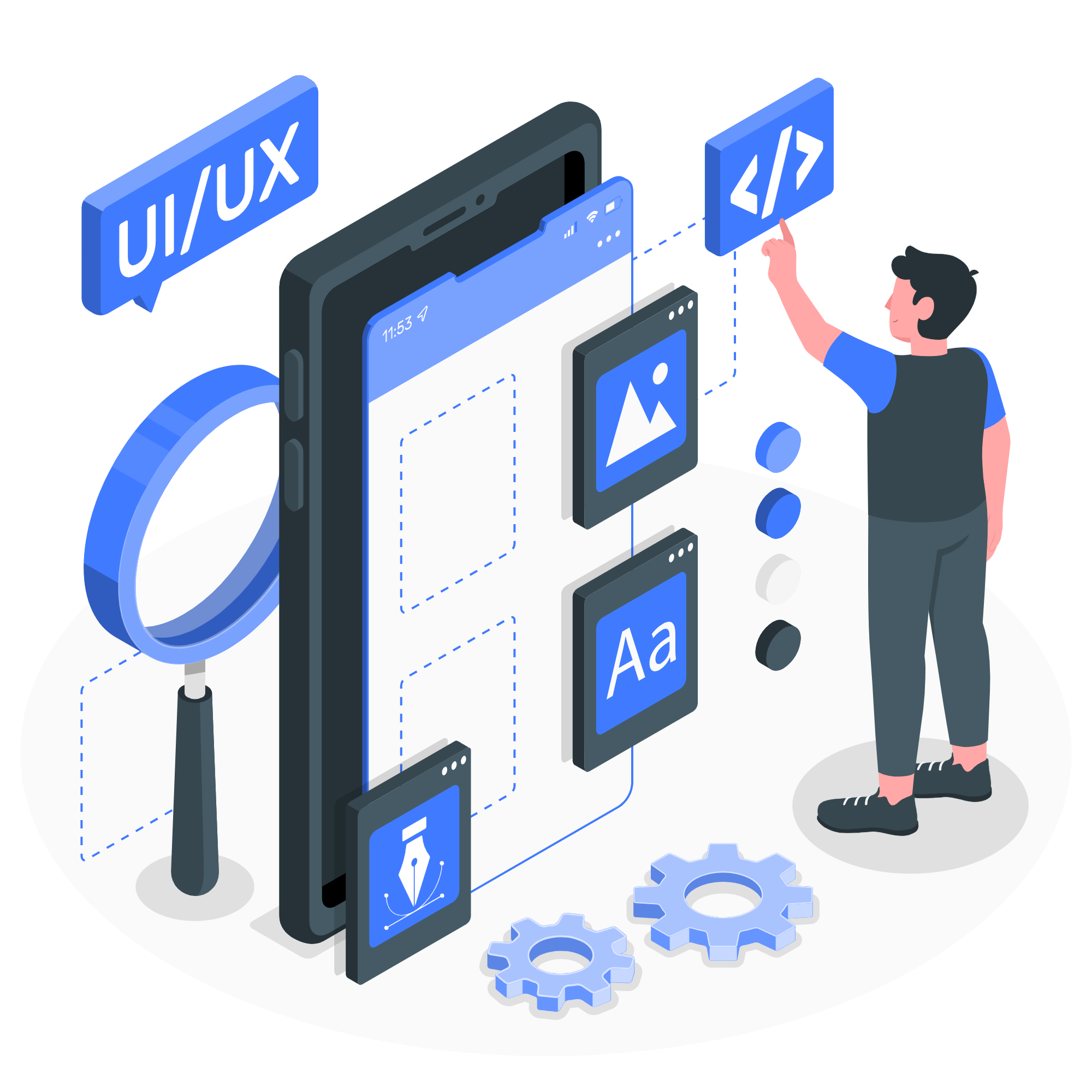 Mobile UI-UX-amico