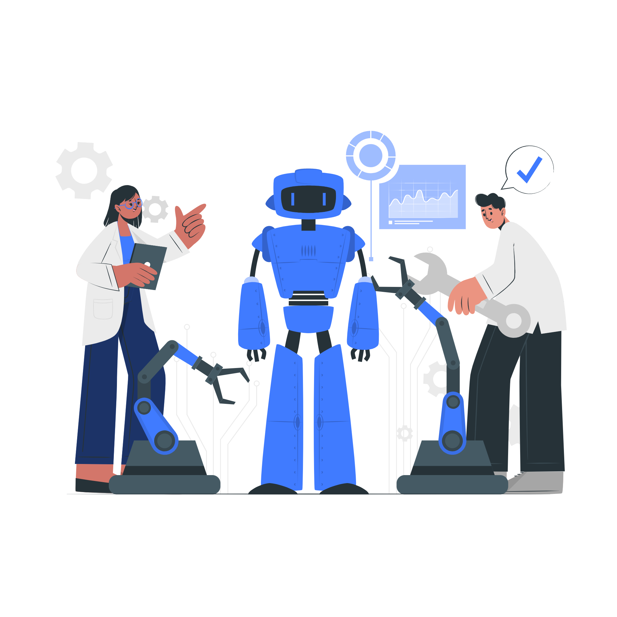 people creating robot-cuate